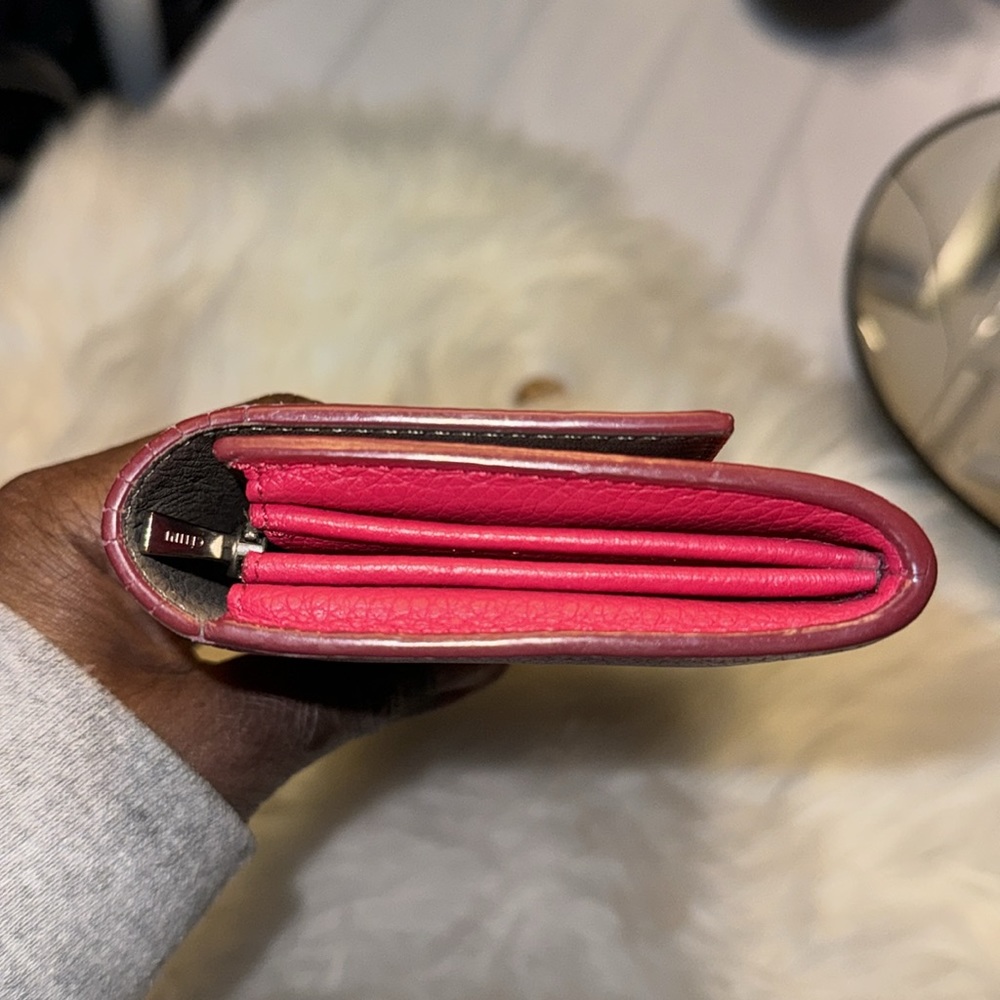 Celine Pink Drummed Leather Large Multifunction Flap Wallet NWT - Picture 8 of 17